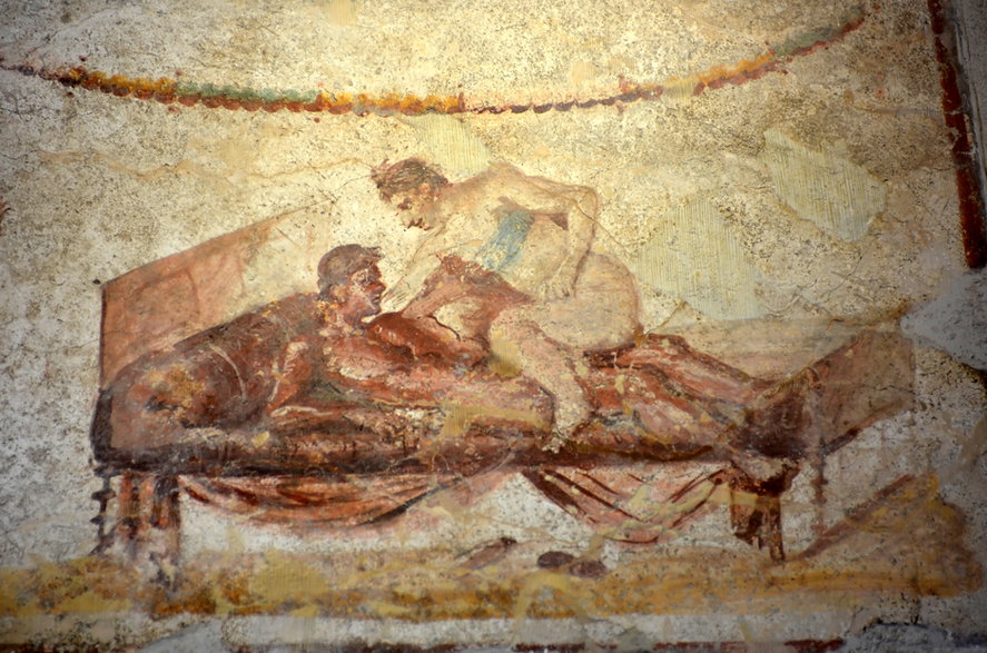 Erotyczny fresk w Pompejach