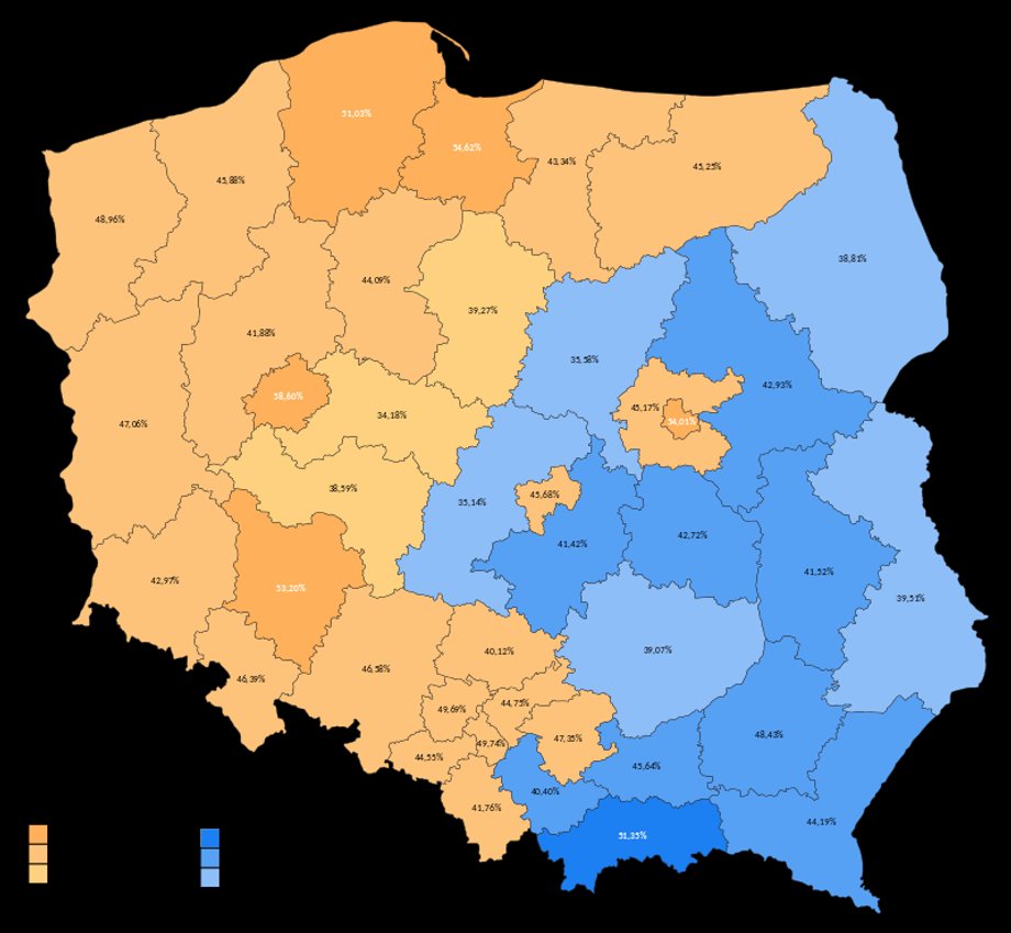 W 2007 r to PO była górą w wahliwych okręgach.