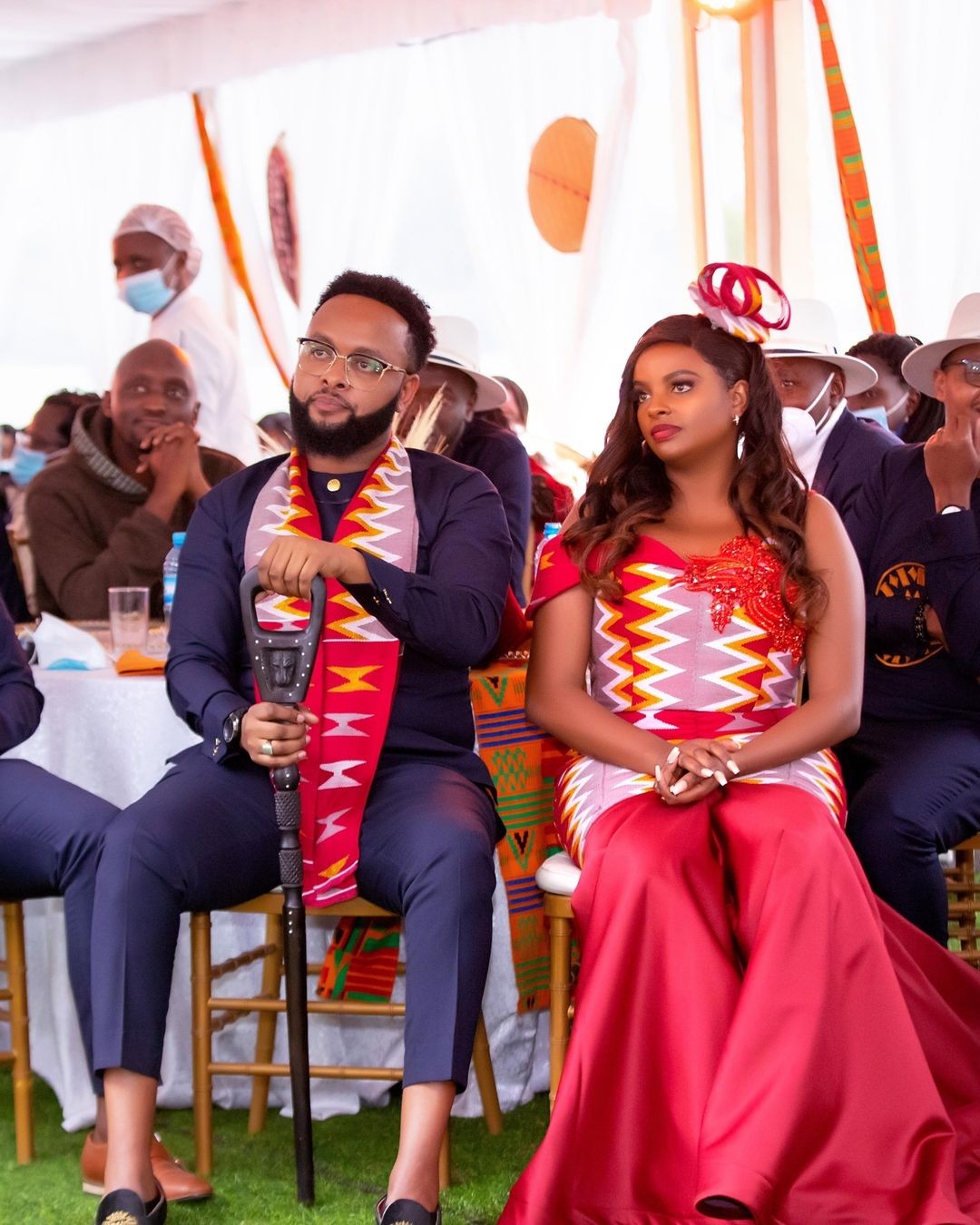  Muthoni Mukiri and Isaac at their Ruracio (Instagram-Velos photography)