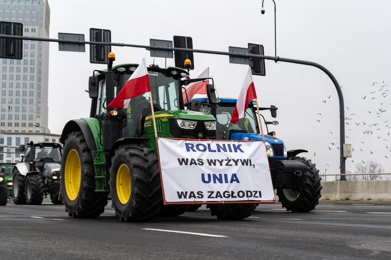 Protest rolników w Krakowie
