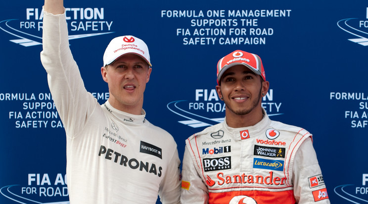 Schumacher és Hamilton/Fotó: AFP