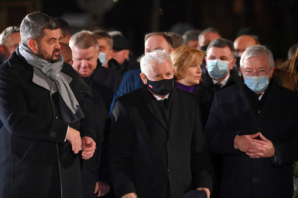Jarosław Kaczyński, Krzysztof Lipiec, Krzysztof Sobolewski w Starachowicach