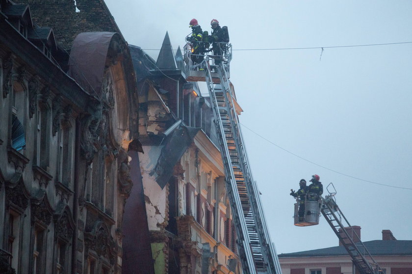 Pożar i wybuch gazu w Katowicach. Zawaliła się kamienica