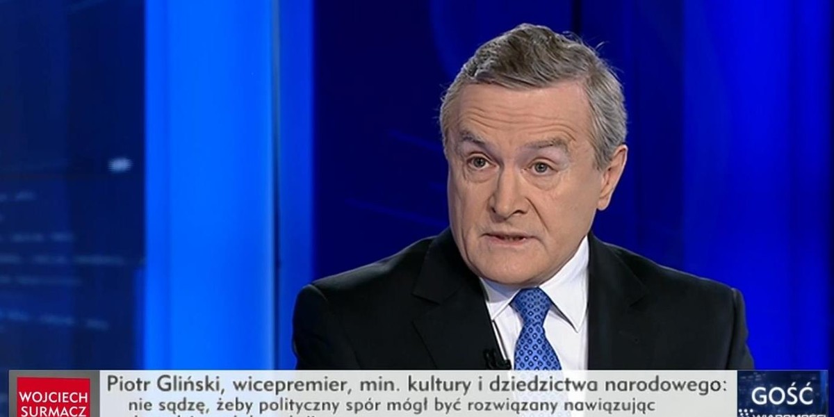 Wicepremier i minister kultury Piotr Gliński