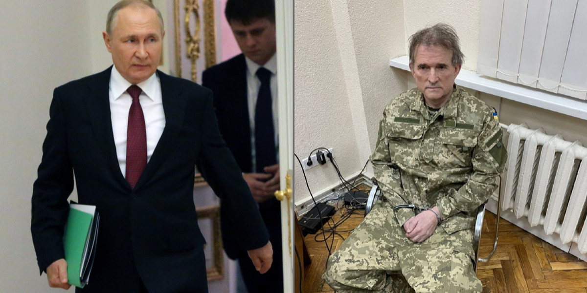 Władimir Putin i Wiktor Medwedczuk