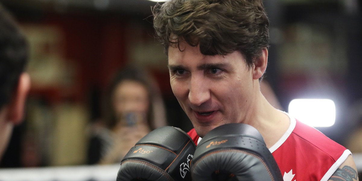 Trudeau wore a Canada jersey, and showed off his Haida raven tattoo.