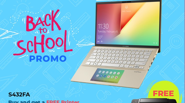 laptop with printer promo