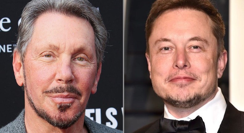 Larry Ellison and Elon Musk.Getty