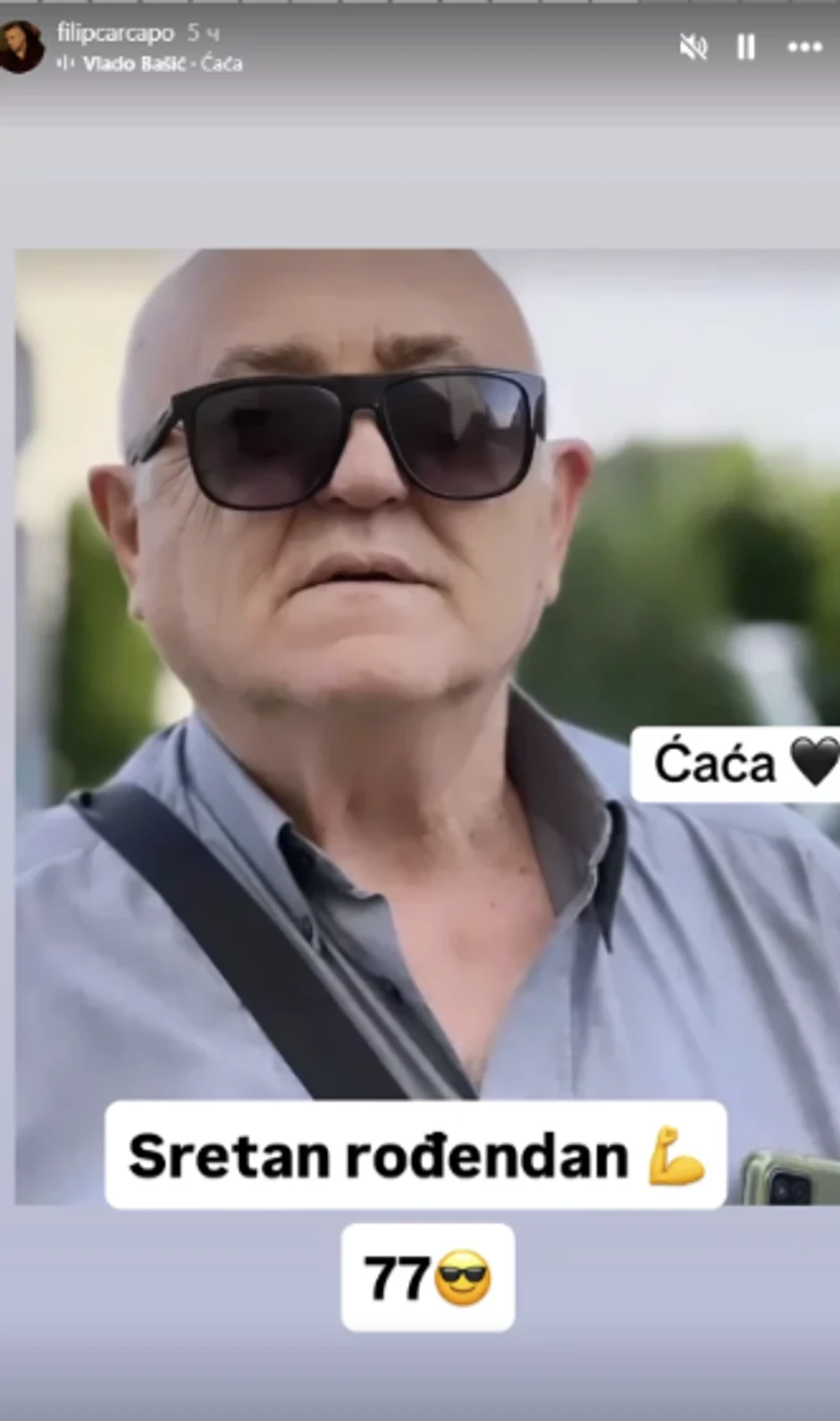 Otac Filipa Cara slavi rođendan
