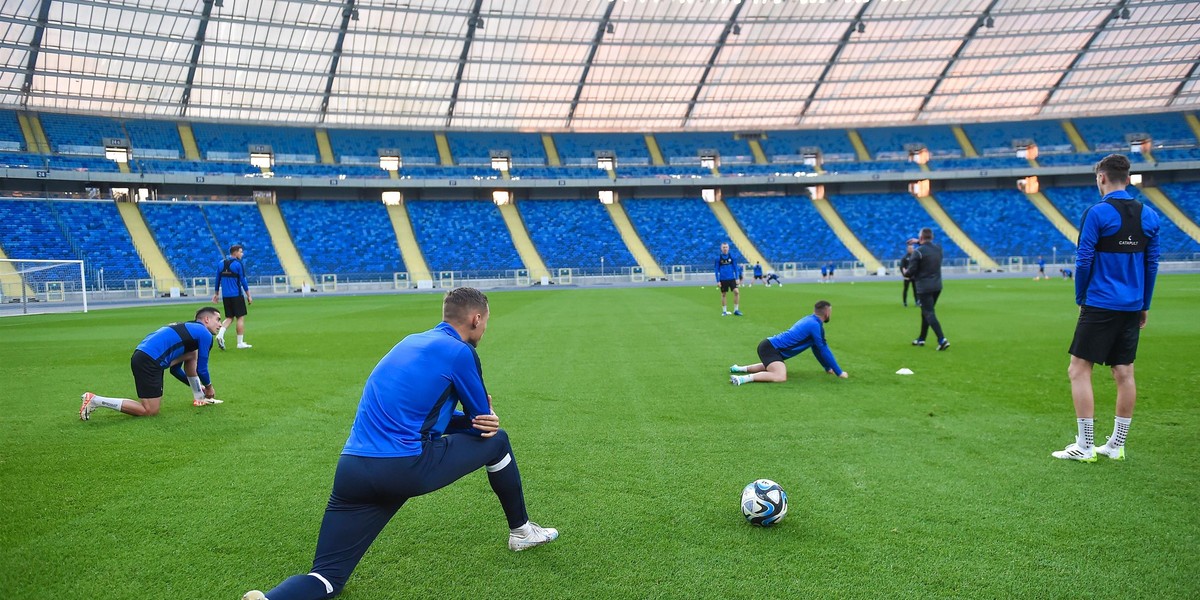 Pierwszy trening Ruchu Chorzów na Stadionie Śląskim