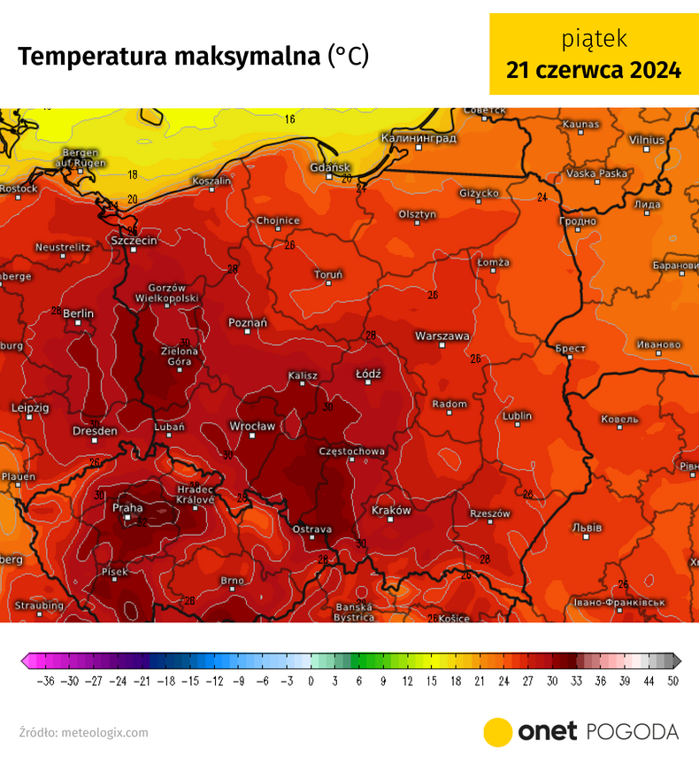 W piątek w dużej części Polski pojawi się upał