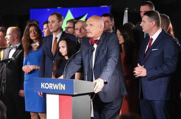 Exit poll: KORWiN balansuje na progu wyborczym i liczy na wyższy wynik. WIDEO