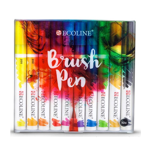 Étui de 10 brush pens Ecoline pour CHF 28.–, meinstift.ch