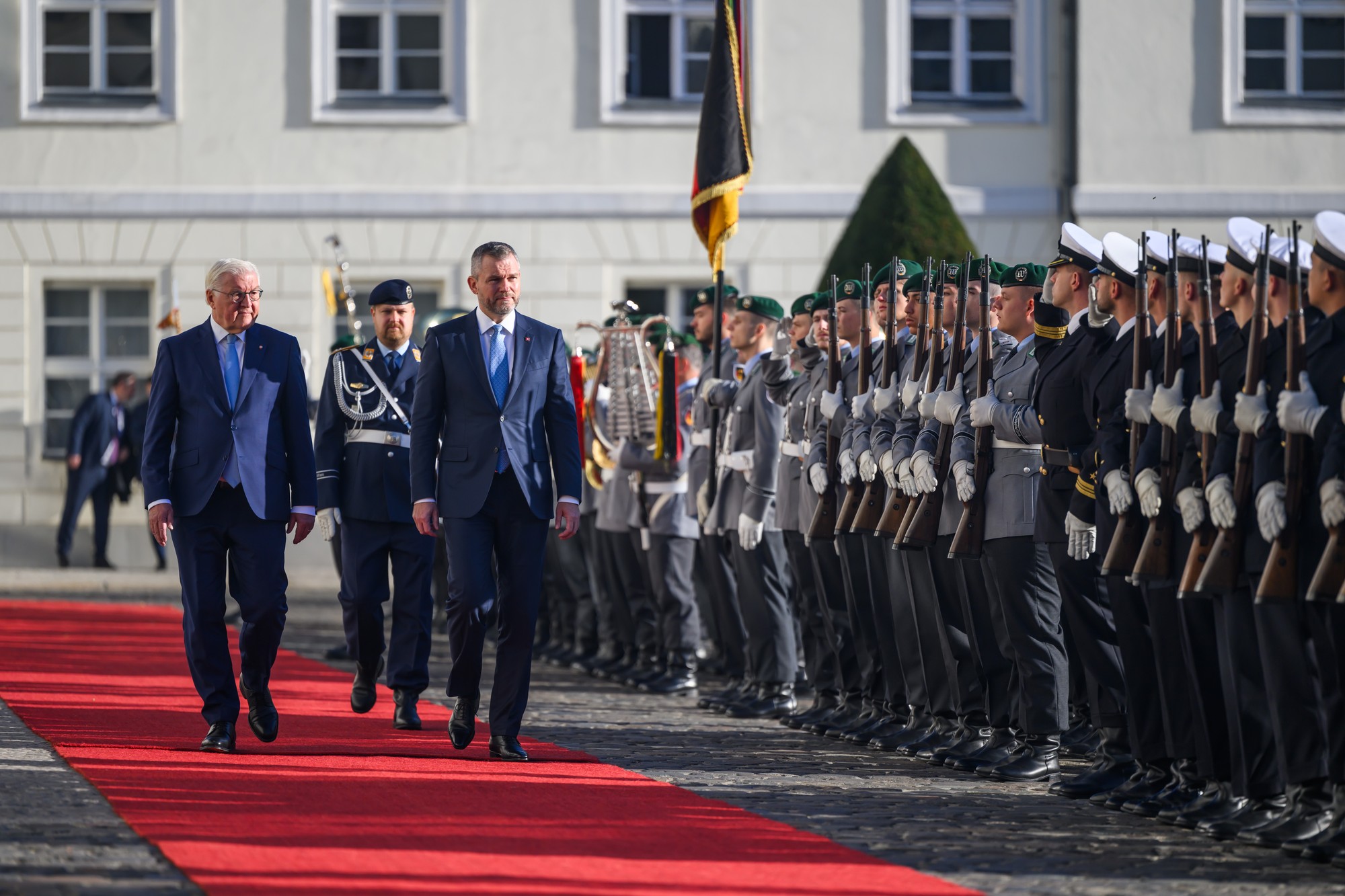 Prezident SR Peter Pellegrini a nemecký prezident Frank-Walter Steinmeier v Berlíne.