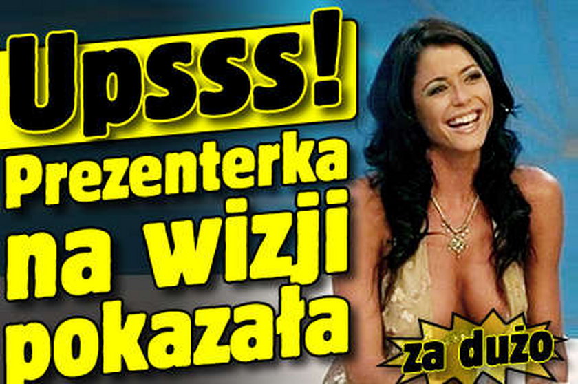 Roznegliżowana prezenterka na wizji!