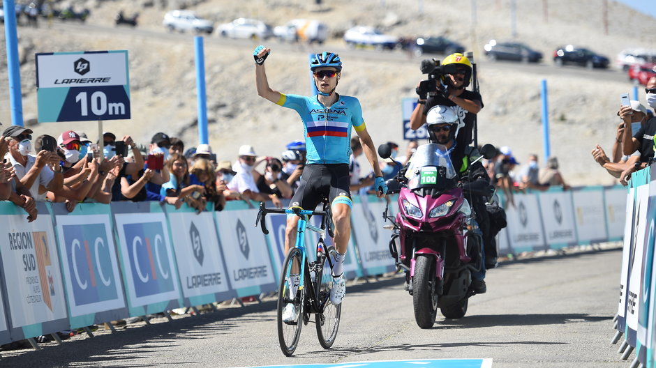 Aleksandr Vlasov na mecie Mont Ventoux Denivele Challenge