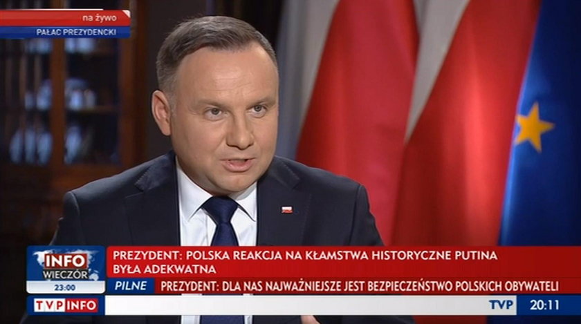 Andrzej Duda wystąpił w TVP po Wiadomościach. Co powiedział o sytuacji w Iranie?