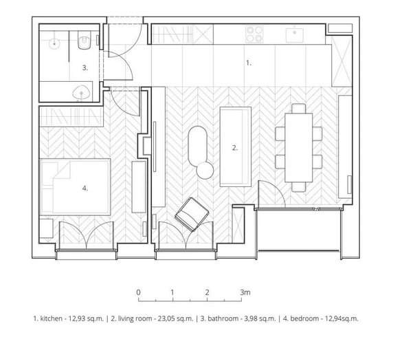 Geometryczny Apartament w Krakowie od BlackHaus