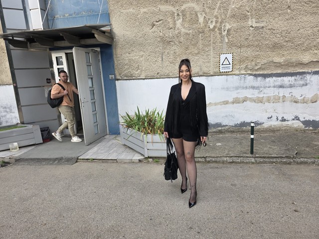 Sanja Vučić na snimanju "Zvezda Granda"