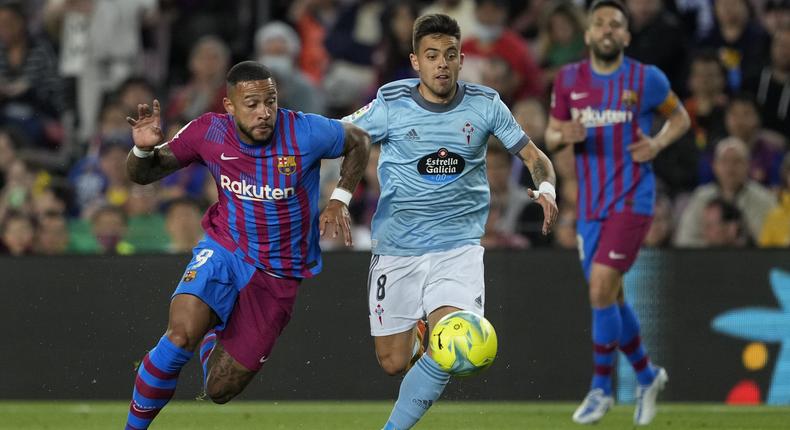 Depay a ouvert le score pour le Barça face au Celta Vigo