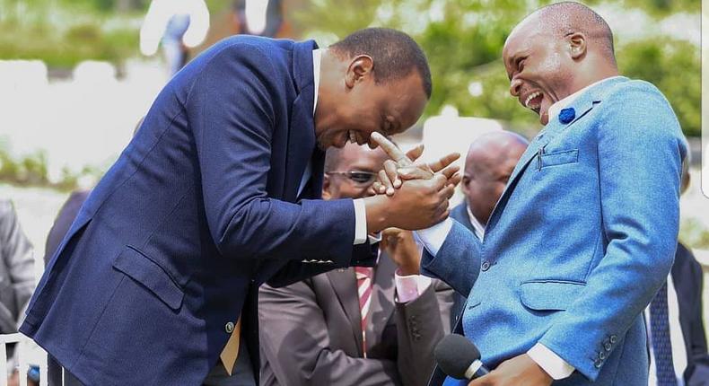 President Uhuru Kenyatta with Jalang'o at a past event. Milele FM’s Jalang’o discloses the weirdest thing a fan has ever done to him