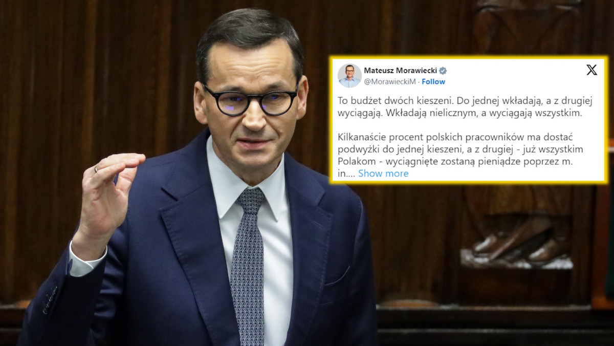 Rząd pokazał nowy budżet. Mateusz Morawiecki pisze o "dwóch kieszeniach"