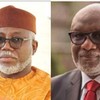 Deputy Governor of Ondo State, Lucky Aiyedatiwa and the State Governor, Rotimi Akeredolu. [Premium Times]