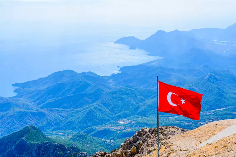 Widok z góry Tahtali w Turcji