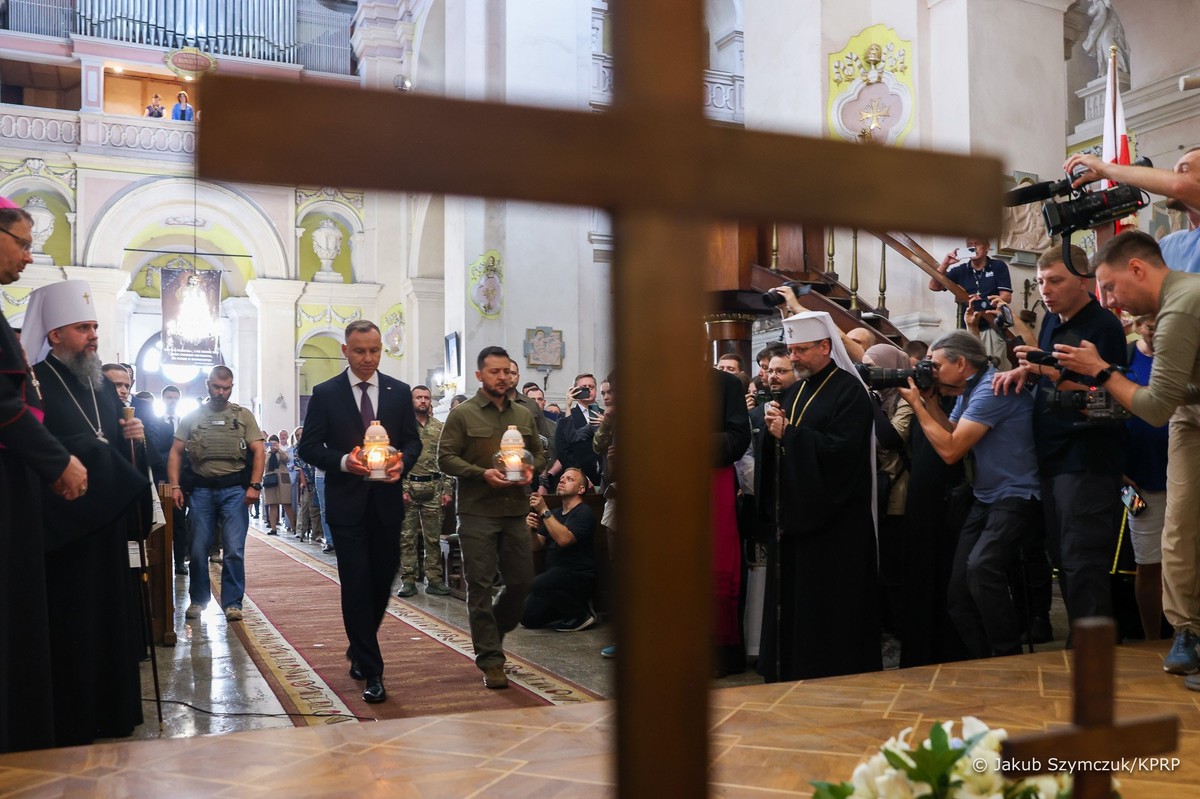 Andrzej Duda i Wołodymyr Zełenski