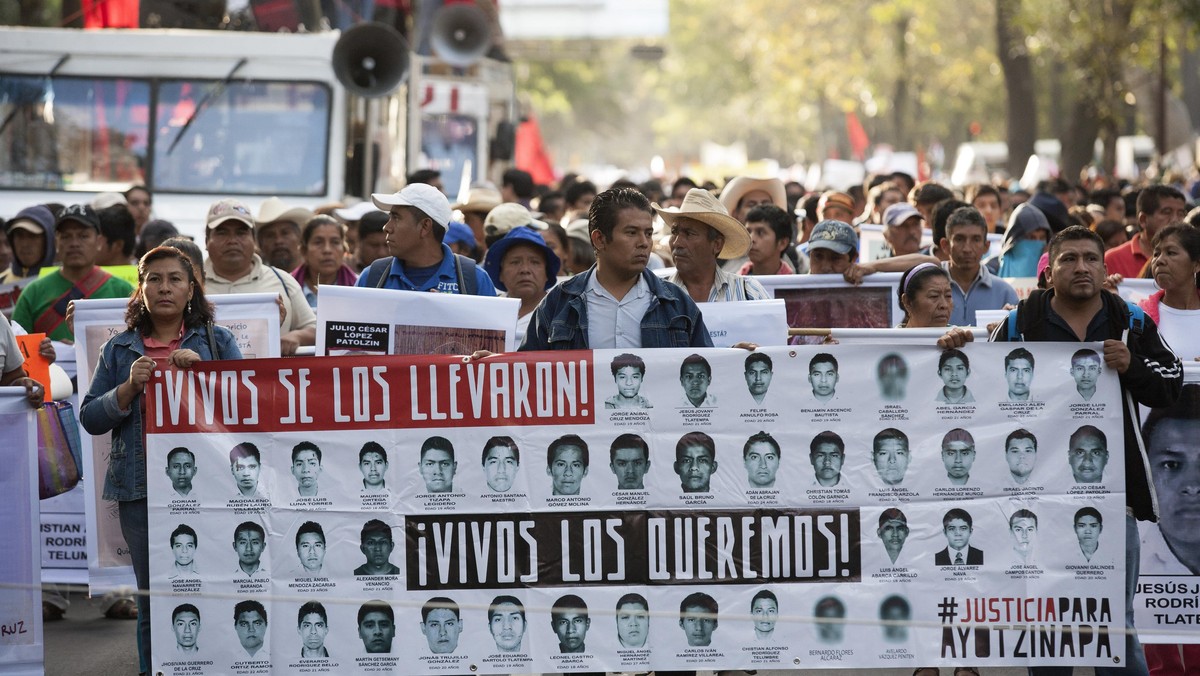 University Students In Mexico City March In Support Of Missing Students