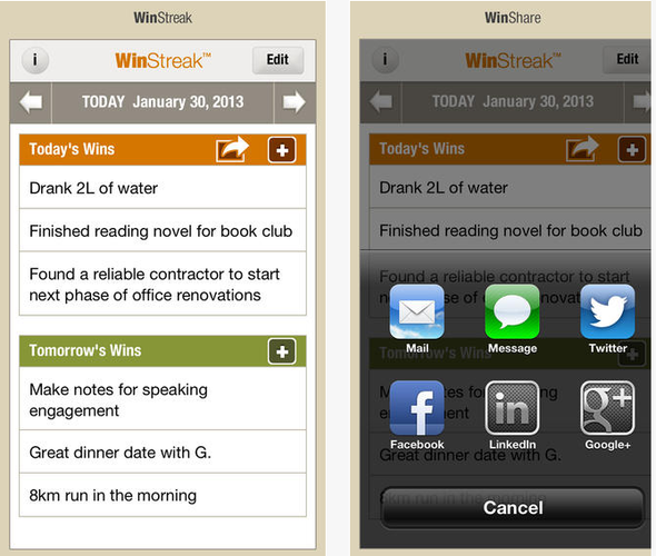 Prowadzenie własnego biznesu wymaga cierpliwości, samozaparcia i skoncentrowania na celach. Nie zawsze muszą być to dalekosiężne cele. Czasami są to po prostu małe kroki, które doprowadzą nas do końcowego sukcesu. Właśnie w tym miejscu pojawia się aplikacja WinStreak. To rodzaj osobistego trenera-motywatora, który każdego dnia wyznacza nam trzy cele do zrealizowania. Czy podejmiesz wyzwanie?