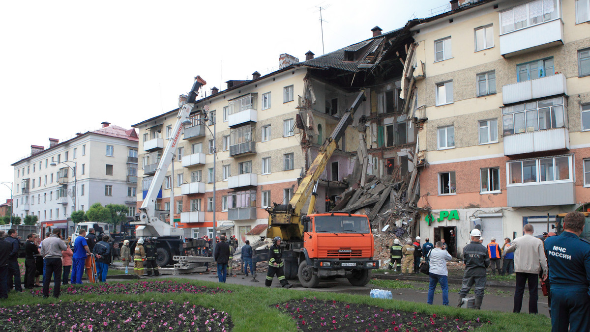 Zawalenie się części budynku na Syberii