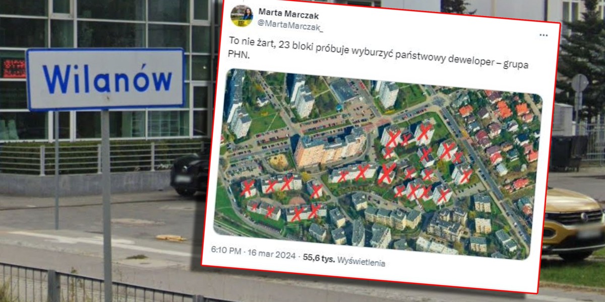 PHN przyznaje, że chce wyburzyć bloki na Wilanowie, ale nie planuje sprzedawać działek deweloperom