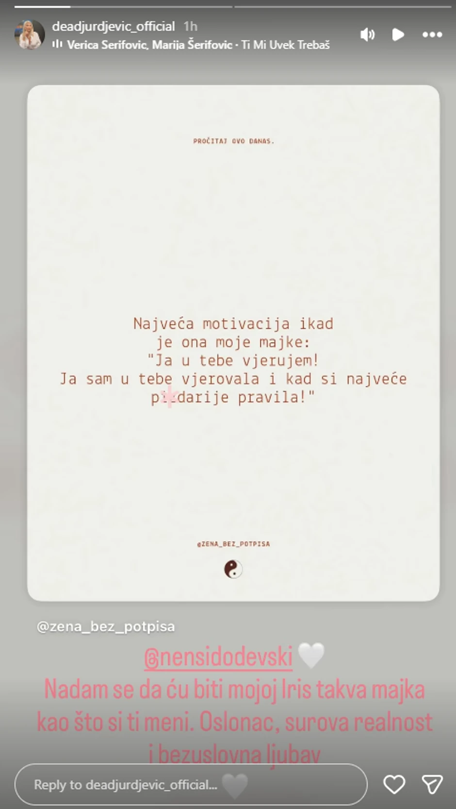 Dea Đurđević se javno obratila majci
