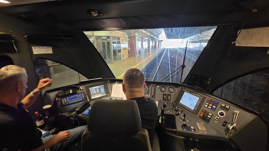 Pociąg Leo Express na Dworcu Głównym w Krakowie 27 sierpnia 2025 r. 