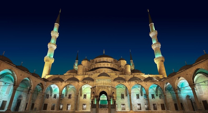 The Sultanahmet Mosque, also known as Blue Mosque