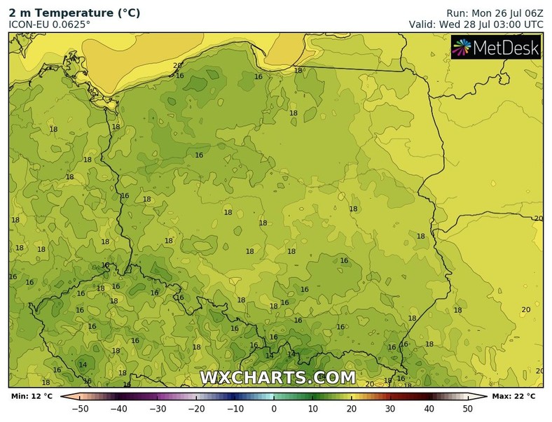 W nocy temperatura będzie umiarkowana