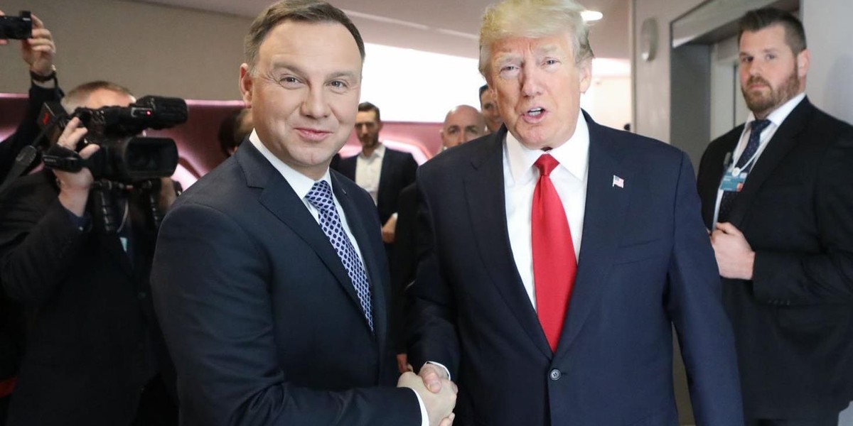 Prezydent Andrzej Duda spotkał się z prezydentem Donaldem Trumpem na szczycie w Davos