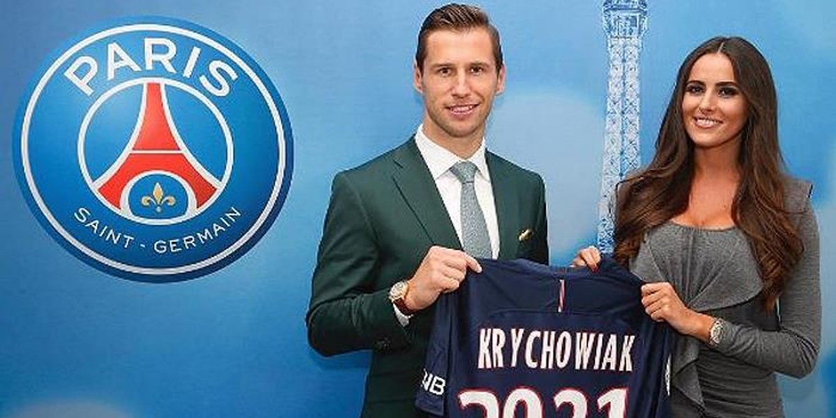 Grzegorz Krychowiak i Celia Jaunat