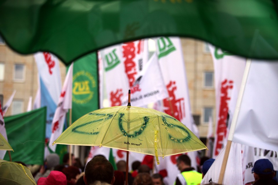 Protest przed siedzibą ZUS