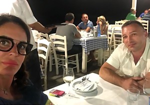 Milena Kačavenda sa bivšim mužem 