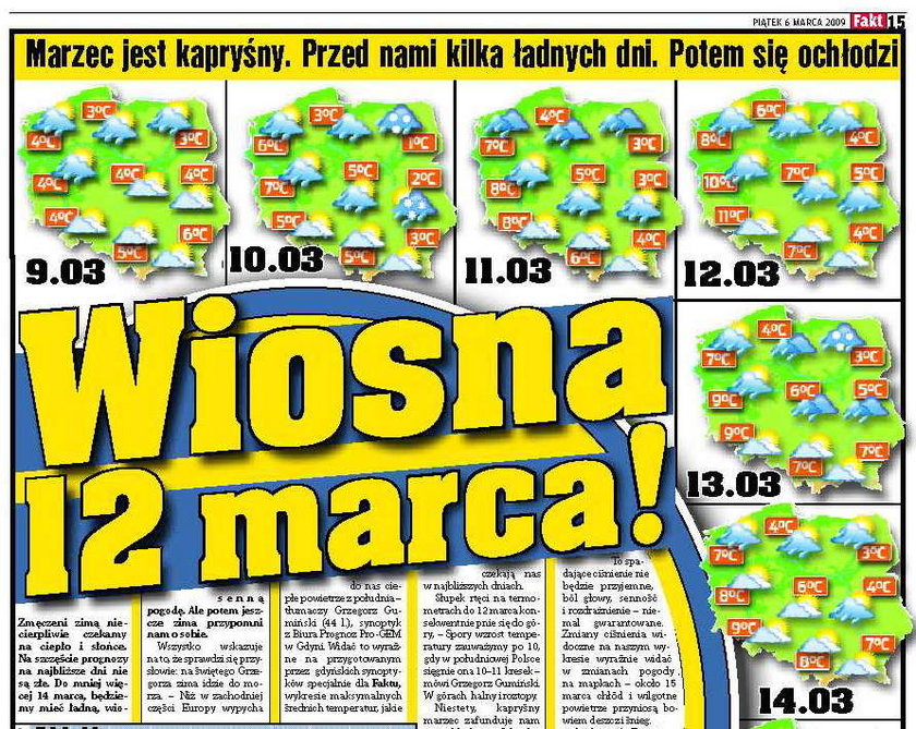 Wiosna już 12 marca