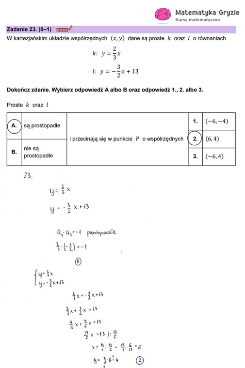 Arkusz CKE i odpowiedzi. Matematyka, poziom podstawowy formuła 2023 - zadanie 23