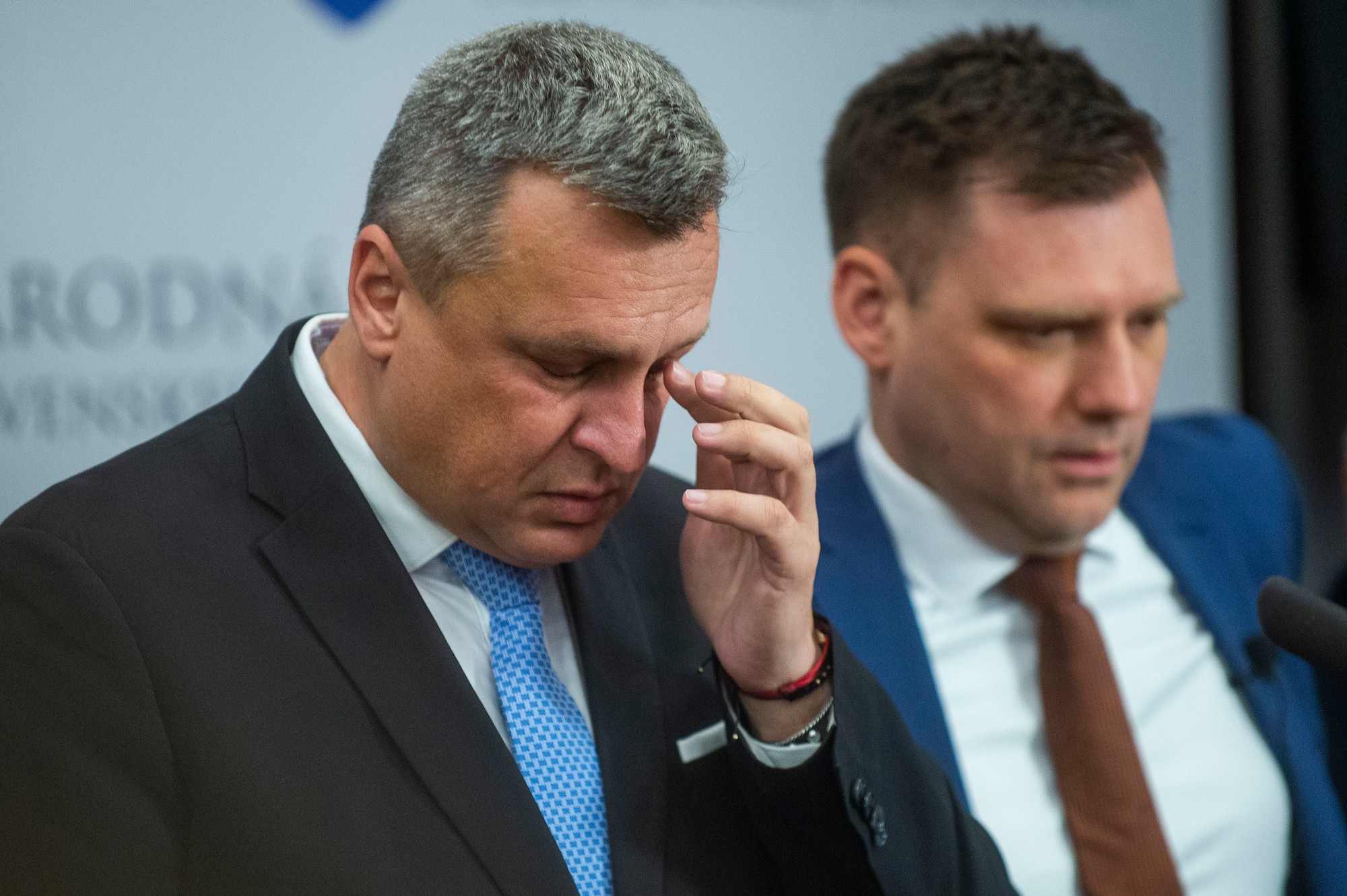 Podpredseda vlády a minister životného prostredia SR Tomáš Taraba a podpredseda Národnej rady SR a predseda SNS Andrej Danko (obaja SNS).