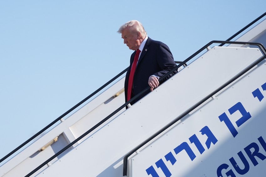 Donald Tramp na aerodromu Ben Gurion kod Tel Aviva 13. oktobra