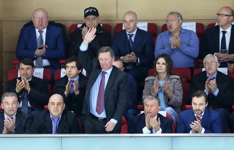 Mišustin na hokejaškoj utakmici u Moskvi 2016.