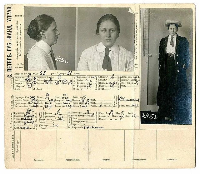 Akta Zofii Sadowskiej z archiwum policji w San Petersburgu