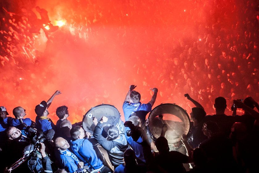 Kibice świętowali zdobycie tytułu Mistrza Polski przez Lecha Poznań