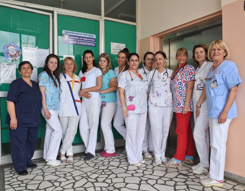 Deo medicinskog osoblja Kliničkog centra Kragujevac koje je bilo uz Vuka