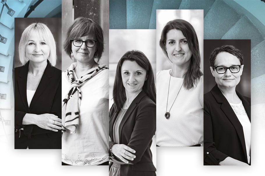 BASF Polska. Od lewej: Ewa Dziemidowicz-Borys, Agnieszka Baker, Agnieszka Bartosiak, Magdalena Łosowska-Hadera i Elżbieta Wiankowska